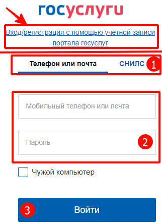 Как войти в личный кабинет через Госуслуги